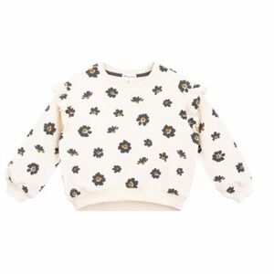 Charming Cream Floral Kids Sweatshirt